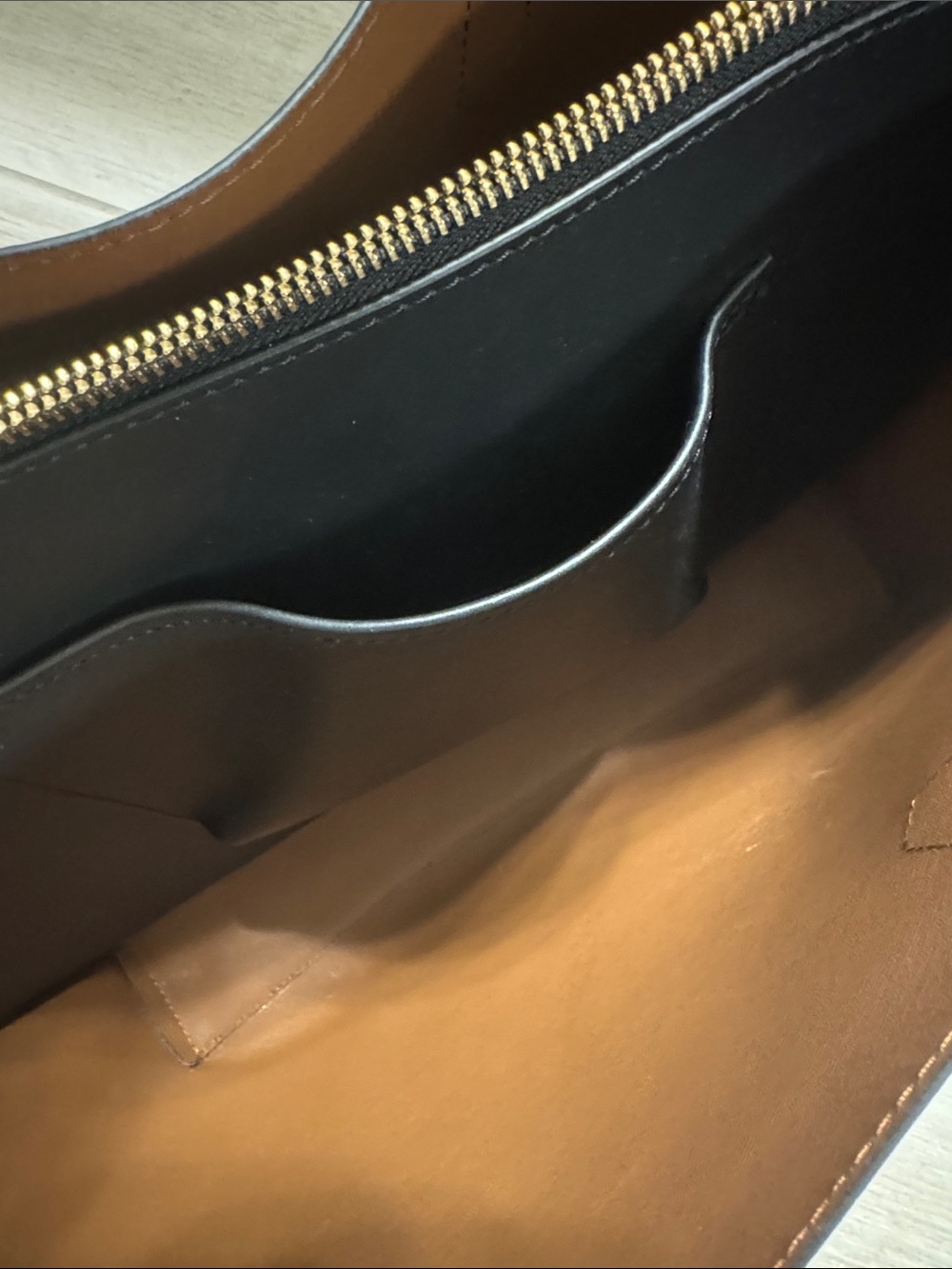 Quince Black Leather Triple Compartment Tote - Picture 2 of 6